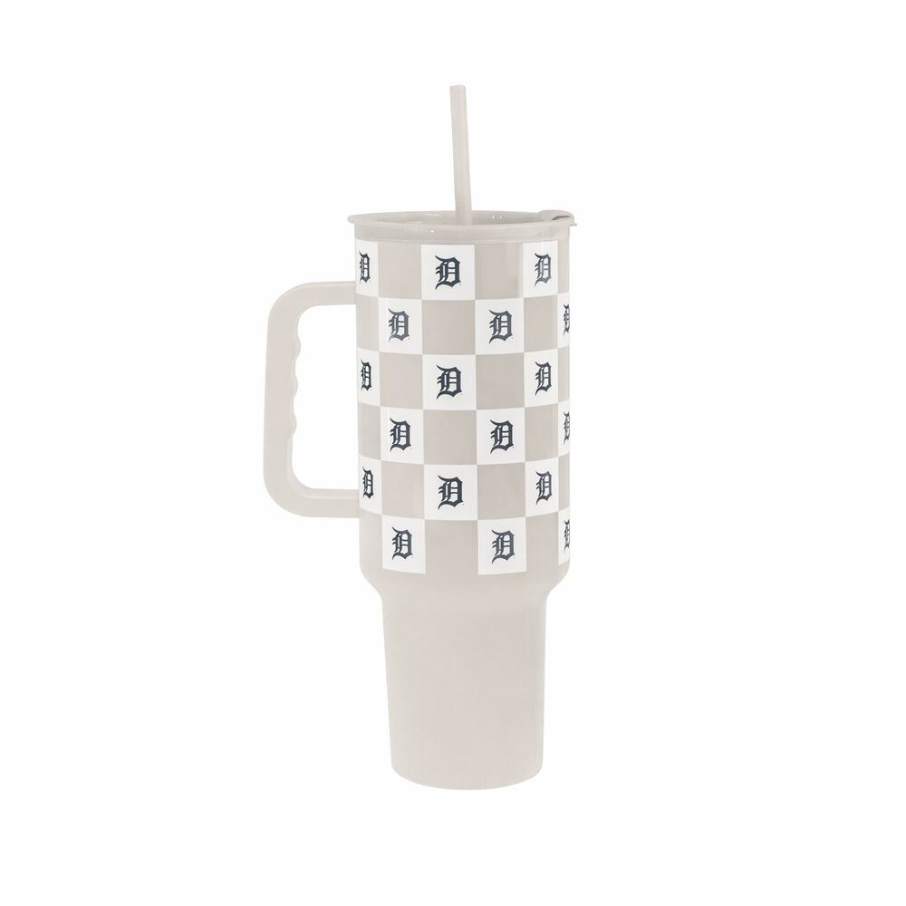 NEW Detroit Tigers 40oz Tumbler Cup Handle Straw Insulated MLB Game Day Gift